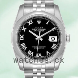 Rolex Datejust Men’s 116200BKRJ 36mm Silver-tone Replica Watches