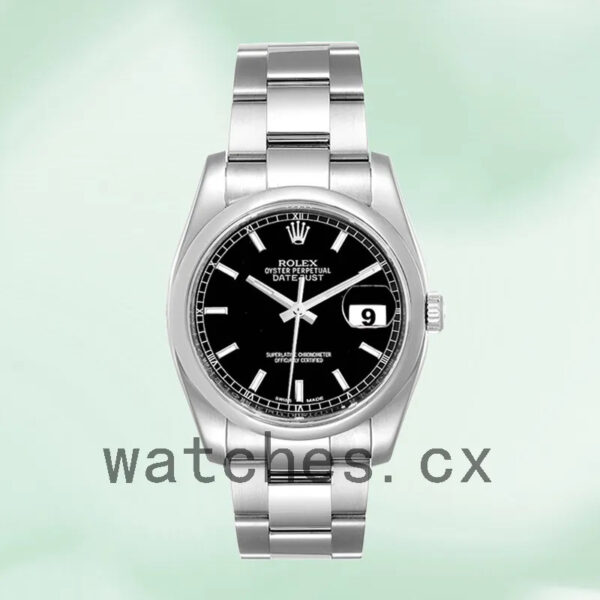 Rolex Datejust Men’s 36mm 116200BKSO Silver-tone Black Dial Replica Watches