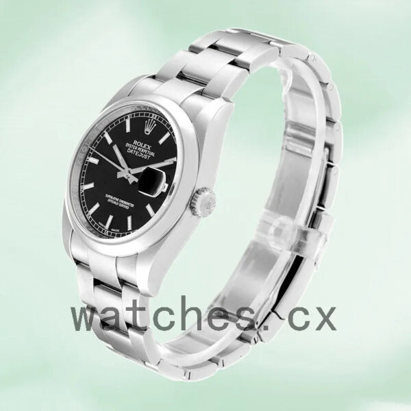 Rolex Datejust Men’s 36mm 116200BKSO Silver-tone Black Dial Replica Watches