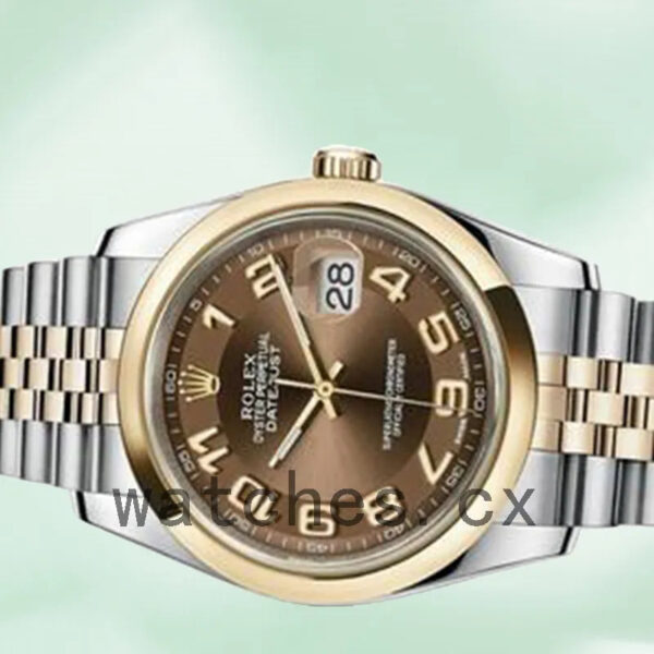 Rolex Datejust Men’s 36mm 116203BRAJ Brown Dial Silver-tone Replica Watches