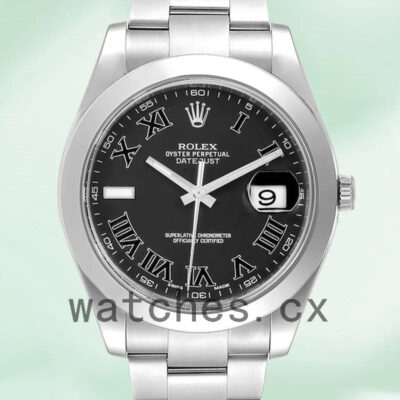 Rolex Datejust 41mm Men’s 116300BKRO Automatic Silver-tone Replica Watches