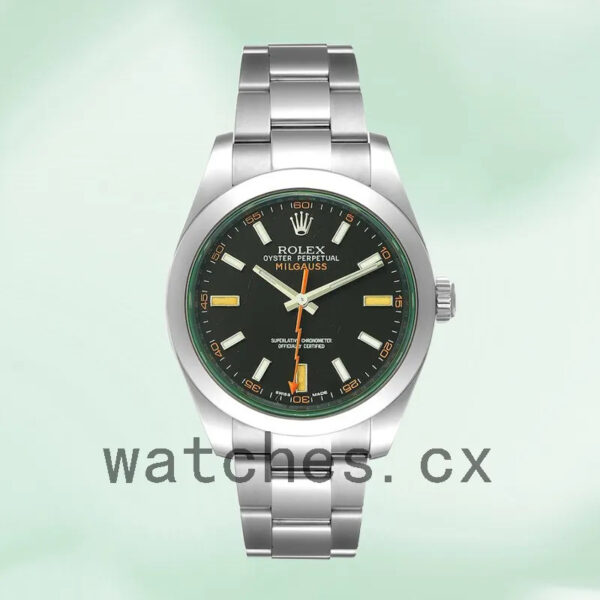 Rolex Milgauss 40mm m116400gv-0001 Men’s Silver-tone Oyster Bracelet Replica Watches - Image 2