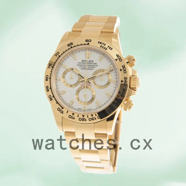 Rolex Daytona Men’s 116508WSO 40mm Yellow Gold-tone Bracelet Replica Watches - Image 3