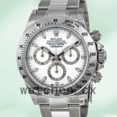 Rolex Daytona Men’s 116520-WSO 40mm Silver-tone Replica Watches