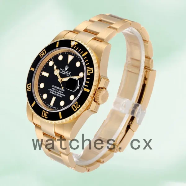 Rolex Submariner 116618LN-97208 Men’s 40mm Oyster Bracelet Gold-tone Replica Watches - Image 3