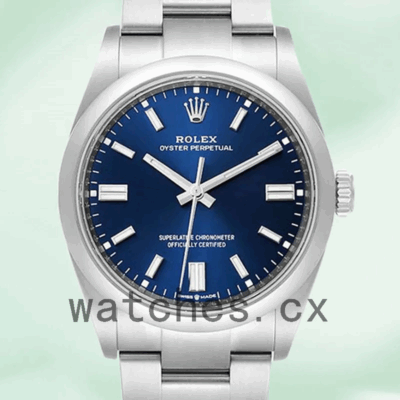 Rolex Oyster Perpetual 41mm Unisex m124300-0003 Blue Dial Replica Watches
