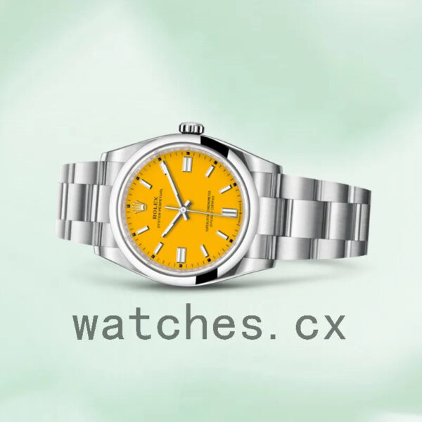 Rolex Oyster Perpetual 41mm m124300-0004 Unisex Yellow Dial Automatic Replica Watches - Image 3