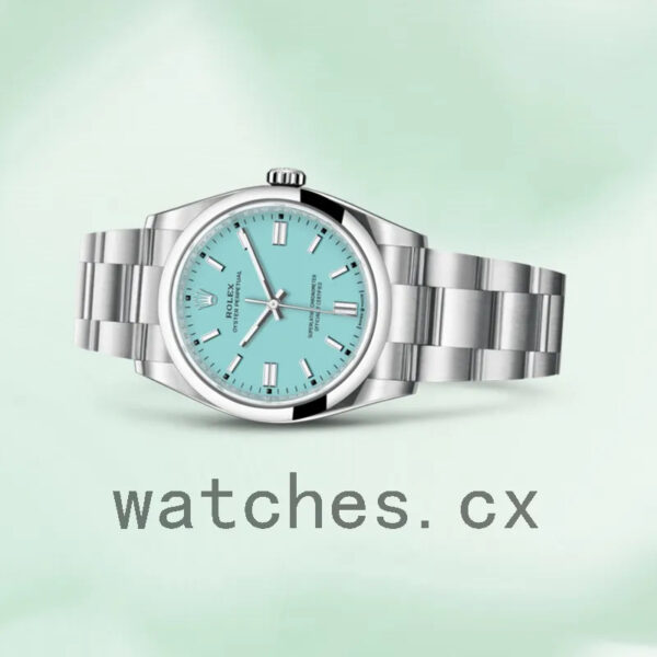 Rolex Oyster Perpetual 36mm Unisex m126000-0006 Turquoise Blue Dial Silver-tone Replica Watches - Image 3