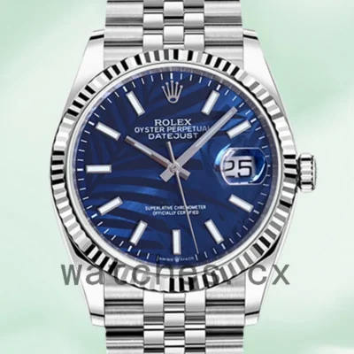Rolex Datejust 126234 Men’s 41mm Blue Palm Motif Dial Replica Watches