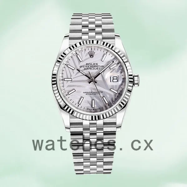 Rolex Datejust Men’s 41mm 126234 Silver Palm Motif Dial Automatic Replica Watches