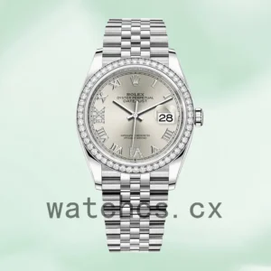 Rolex Datejust m126284rbr-0021 Ladies 36mm Silver-tone Jubilee Bracelet Replica Watches