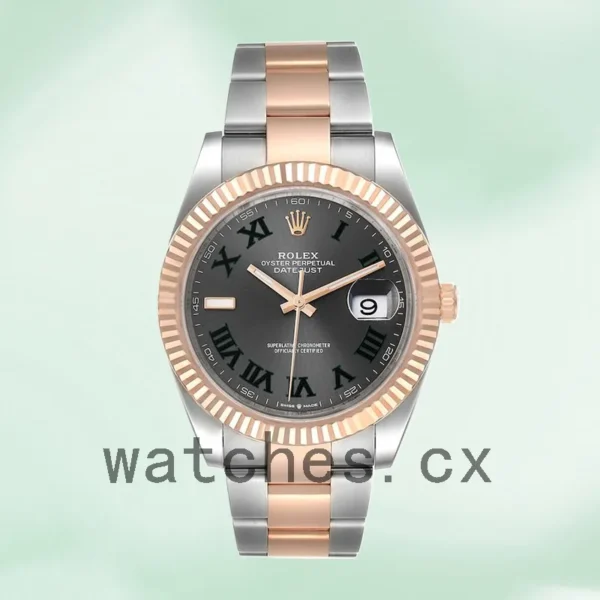 Rolex Datejust m126331-0015 Men’s 41mm Grey Dial Silver-tone Replica Watches