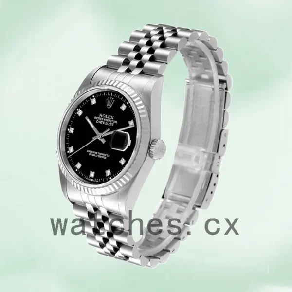 Rolex Datejust 36mm Men’s 16234BKDJ Silver-tone Replica Watches
