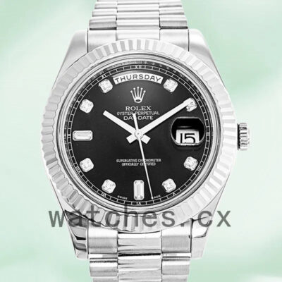 Rolex Day-Date 218239 41mm Men’s Silver-tone President Bracelet Replica Watches