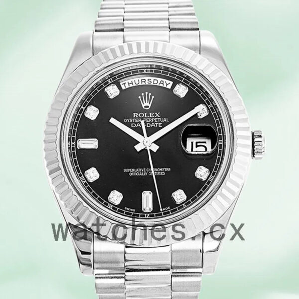 Rolex Day-Date 218239 41mm Men’s Silver-tone President Bracelet Replica Watches