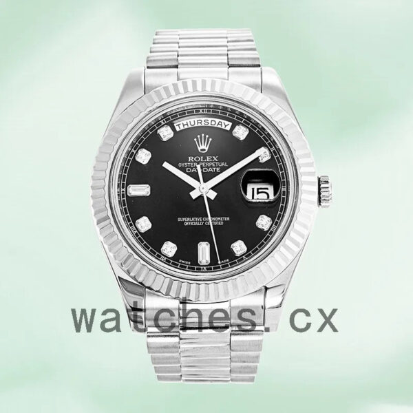 Rolex Day-Date 218239 41mm Men’s Silver-tone President Bracelet Replica Watches