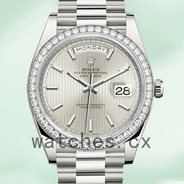 Rolex Day-Date 40mm Men’s 228349SSP Silver-tone Jubilee Bracelet Replica Watches