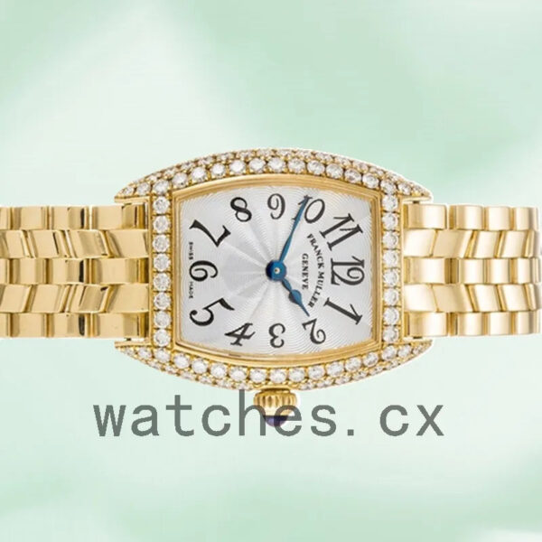 Franck Muller Cintrée Curvex 19mm Ladies 2500QZD Gold-tone Replica Watches - Image 3