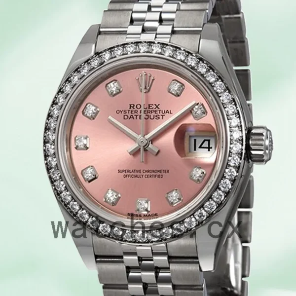 Rolex Datejust 28mm Ladies m279384rbr-0003 Pink Dial Silver-tone Replica Watches