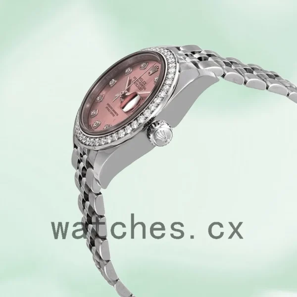 Rolex Datejust 28mm Ladies m279384rbr-0003 Pink Dial Silver-tone Replica Watches