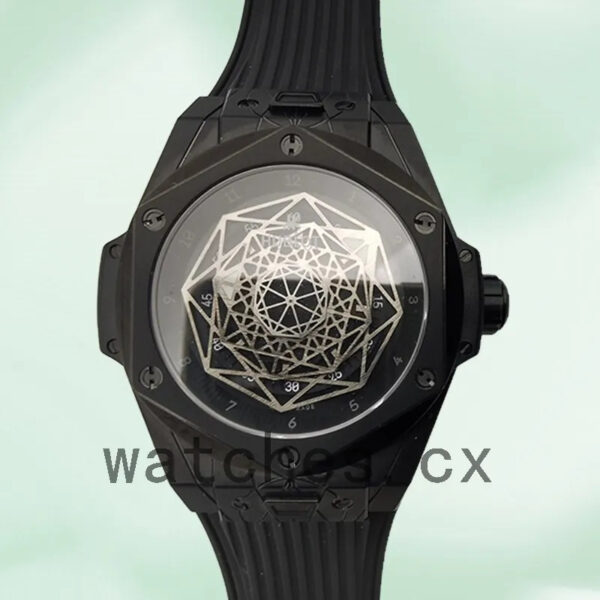 Hublot Big Bang Men’s 415.Cx.1114.Vr.Mxm17 45mm Automatic Black-tone Replica Watches - Image 2
