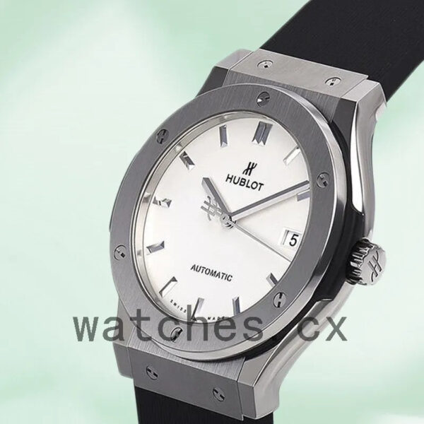Hublot Classic Fusion 43mm/42mm/45mm Men’s 511.NX.2611.RX Rubber Band Silver-tone Replica Watches - Image 3