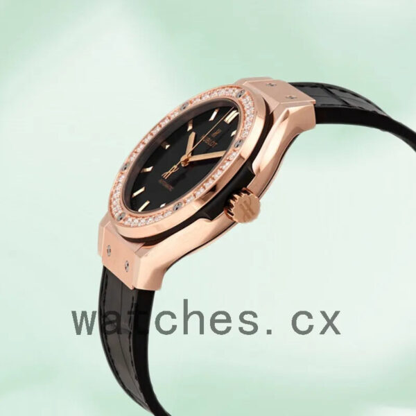 Hublot Classic Fusion 565.OX.1480.LR.1604 Ladies 33mm Rose Gold-tone Leather Strap Replica Watches - Image 3