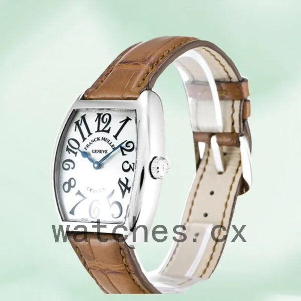 Franck Muller Cintrée Curvex 7502QZ Unisex 28mm Silver Dial Quartz Replica Watches - Image 3