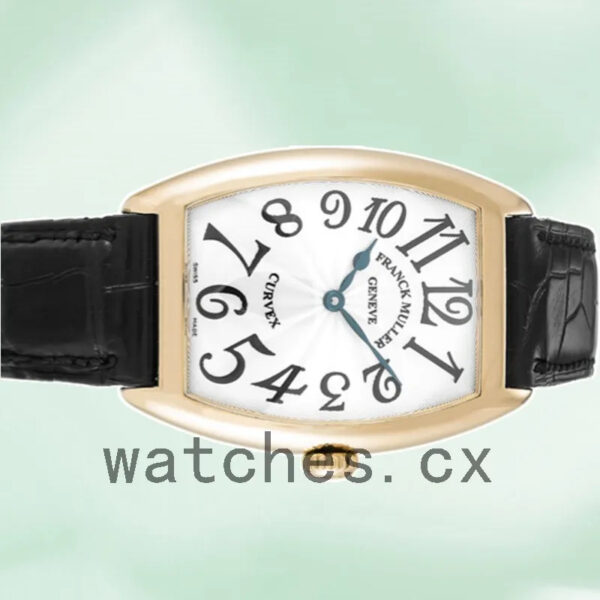 Franck Muller Cintrée Curvex 30mm 7502QZ Men’s Quartz Leather Strap Replica Watches - Image 4