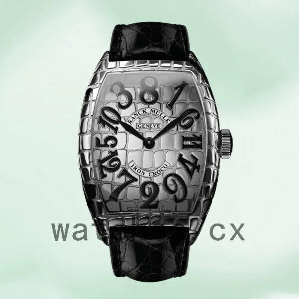 Franck Muller Croco 8880 CH IRO CRO Men’s 40mm Silver Dial Leather Strap Replica Watches - Image 2