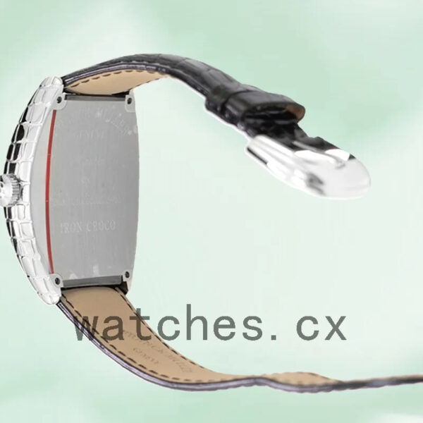Franck Muller Croco 8880 CH IRO CRO Men’s 40mm Silver Dial Leather Strap Replica Watches - Image 4