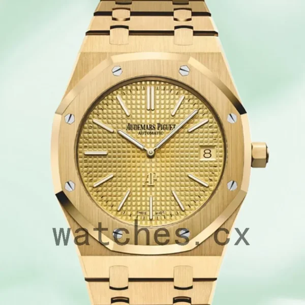 Audemars Piguet Royal Oak 43mm Men’s 15202BA.OO.1240BA.02 Champagne Dial Bracelet Replica Watches