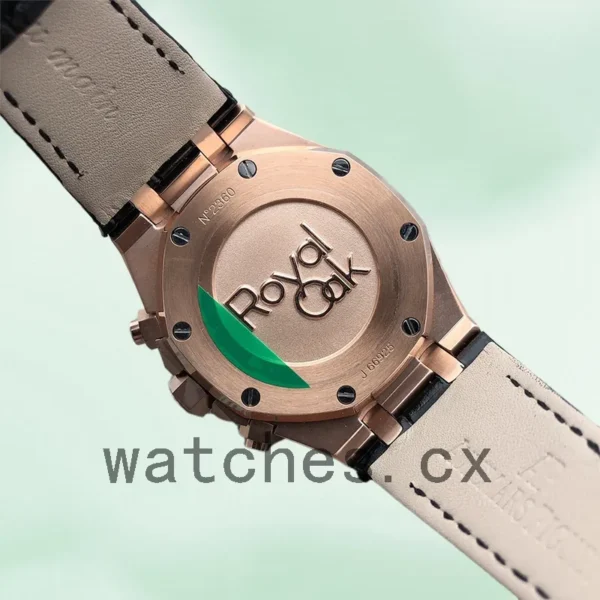 Audemars Piguet Royal Oak Men’s 26331OR.OO.D315CR.01 41mm Blue Dial Leather Strap Replica Watches - Image 4