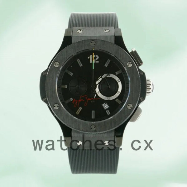 Hublot Big Bang 44mm BigBangBK003 Men’s Rubber Band Black-tone Replica Watches - Image 2