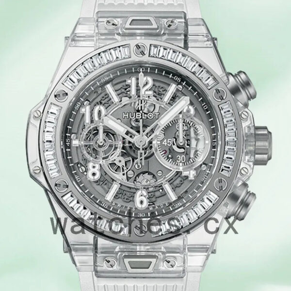 Hublot Big Bang 411.JX.4802.RT.1904 45mm Men’s Transparent Rubber Band Replica Watches