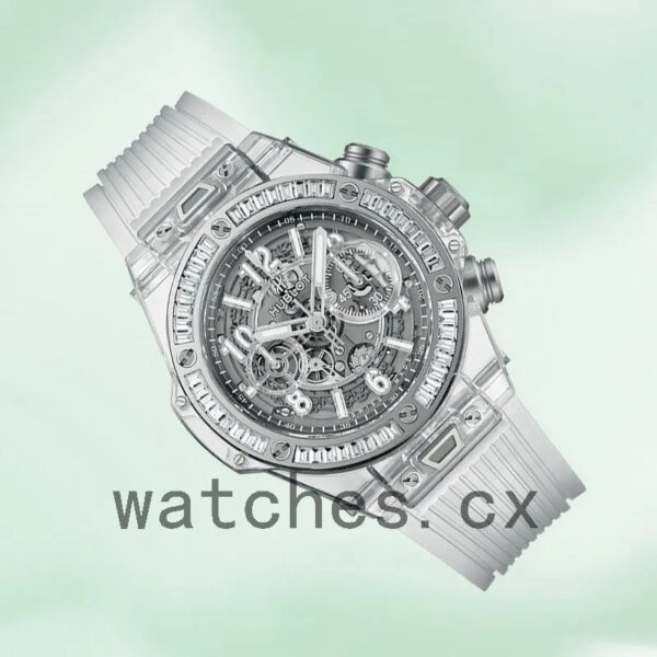 Hublot Big Bang 411.JX.4802.RT.1904 45mm Men’s Transparent Rubber Band Replica Watches - Image 3