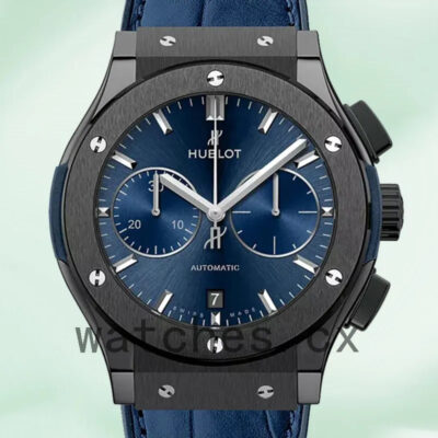 Hublot Classic Fusion Men’s 43mm/45mm 541.CM.7170.LR Automatic Blue Dial Replica Watches