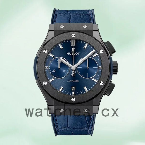 Hublot Classic Fusion Men’s 43mm/45mm 541.CM.7170.LR Automatic Blue Dial Replica Watches - Image 2