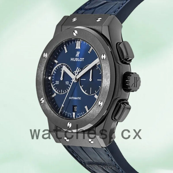 Hublot Classic Fusion Men’s 43mm/45mm 541.CM.7170.LR Automatic Blue Dial Replica Watches - Image 3