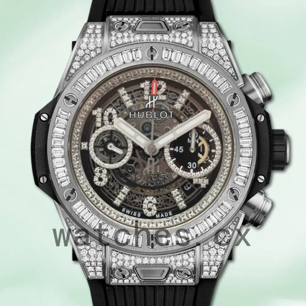 Hublot Big Bang Men 411.NX.1170.RX.0904 44mm Diamonds Skeleton Dial Replica Watches