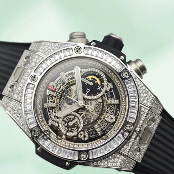 Hublot Big Bang Men 411.NX.1170.RX.0904 44mm Diamonds Skeleton Dial Replica Watches - Image 3