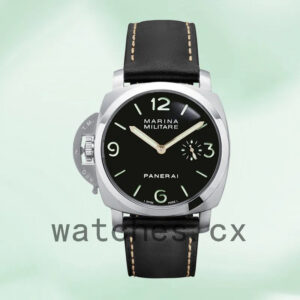 Panerai Luminor Marina PAM00217 44mm Men’s Leather Strap Black Dial Replica Watches