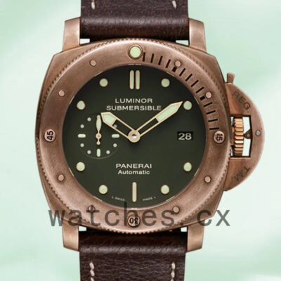 Panerai Luminor Submersible PAM00382 47mm Men’s Leather Strap Replica Watches