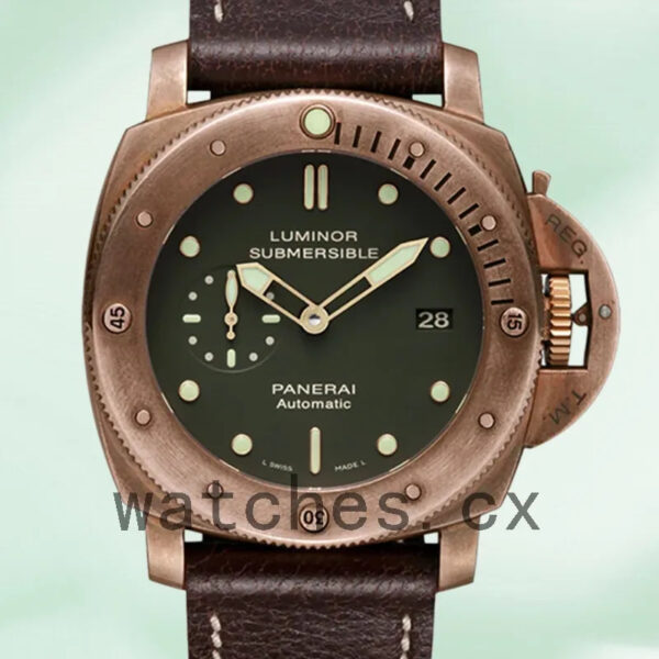 Panerai Luminor Submersible PAM00382 47mm Men’s Leather Strap Replica Watches