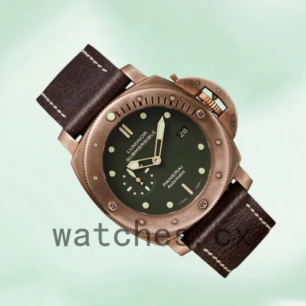 Panerai Luminor Submersible PAM00382 47mm Men’s Leather Strap Replica Watches