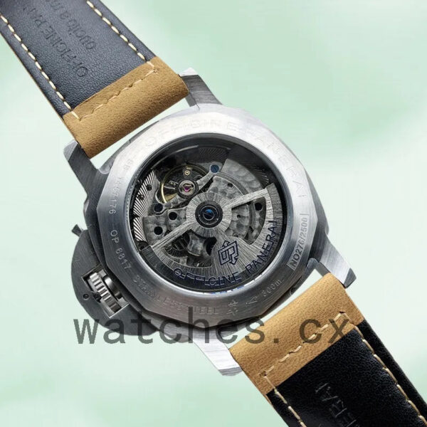 Panerai Luminor GMT 44mm Men’s PAM00404 Leather Strap Automatic Replica Watches - Image 3