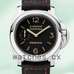 Panerai Luminor Marina 44mm Men’s PAM00422-001 Leather Strap Black Dial Replica Watches