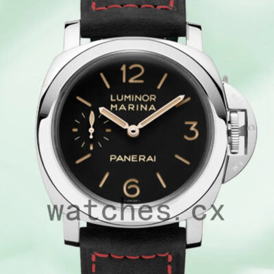 Panerai Luminor Marina 44mm Men’s PAM00422-001 Leather Strap Black Dial Replica Watches