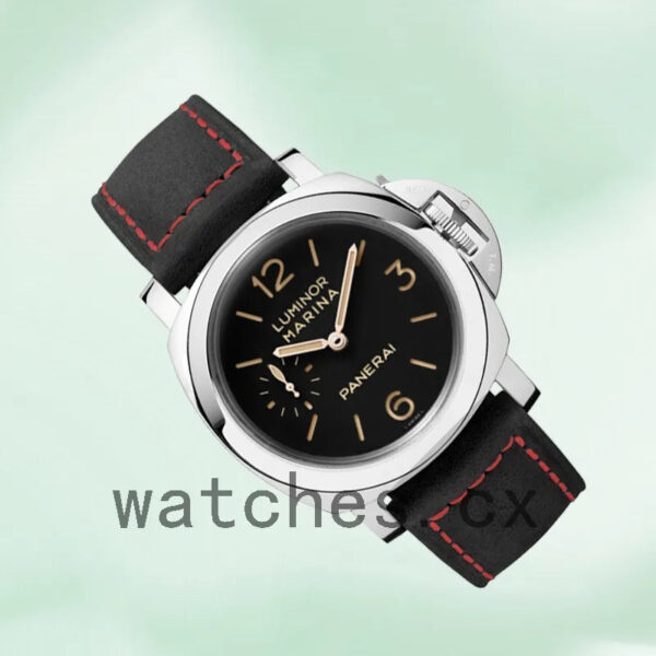 Panerai Luminor Marina 44mm Men’s PAM00422-001 Leather Strap Black Dial Replica Watches