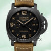 Panerai Luminor GMT Men’s 44mm PAM00441 Leather Strap Black Dial Replica Watches
